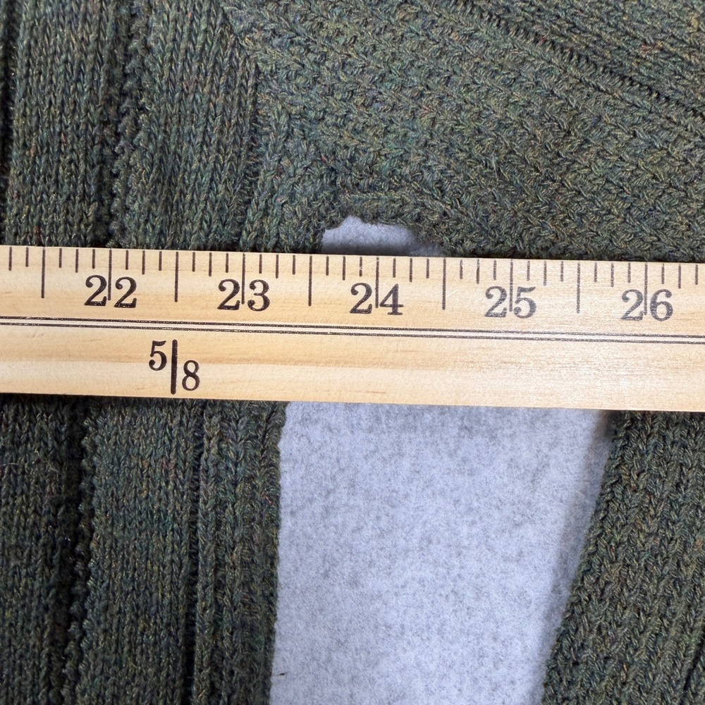 Vintage Bill Blass Mens XL Ribbed Knit Crewneck Sweater Olive Green Grandpa 90s - Picture 5 of 7